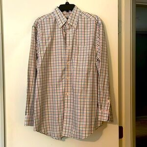 Orvis long sleeve plaid dress shirt, size M, fits more like a Large